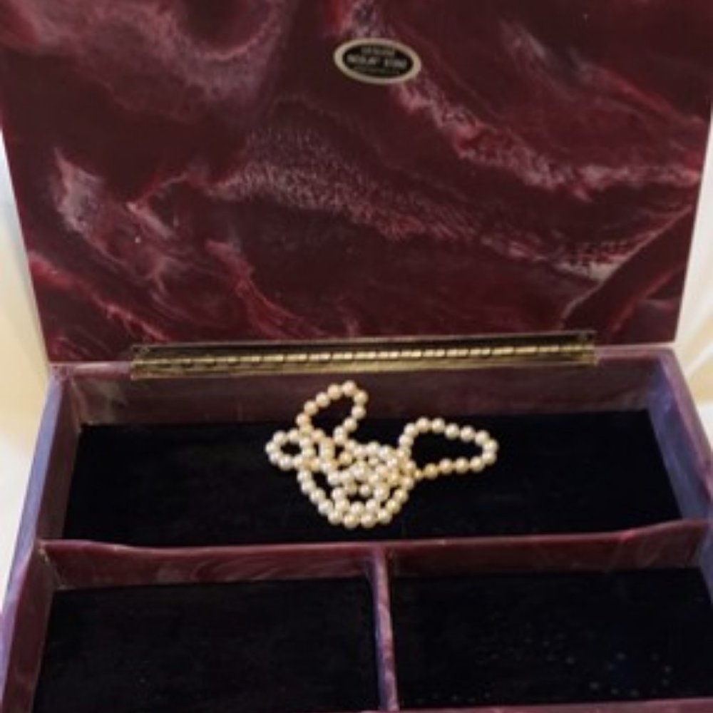 VTG Large Somans Jewelry box Genuine Incolay Stone  made USA - Picture 9 of 16